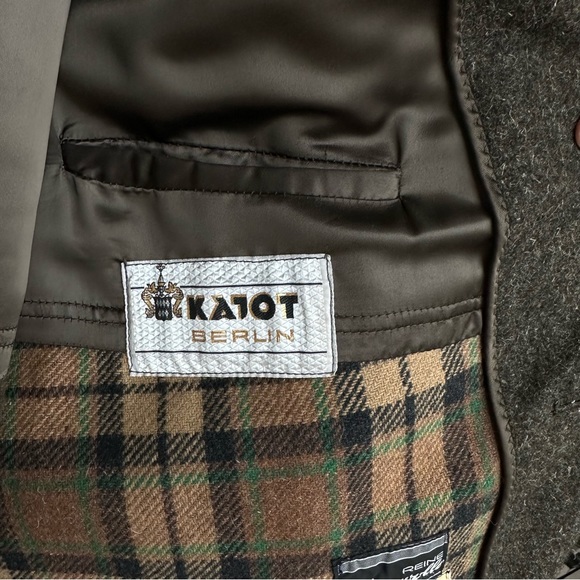 100% AUSTRIAN WOOL BROWN MEN’S COAT - Picture 5 of 6